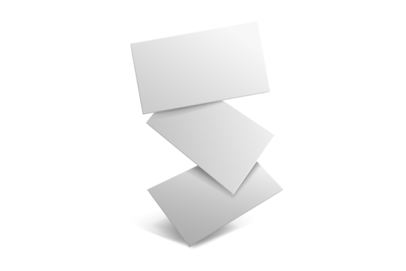 Download Business Card Blank. Realistic Falling B - Premium Resources
