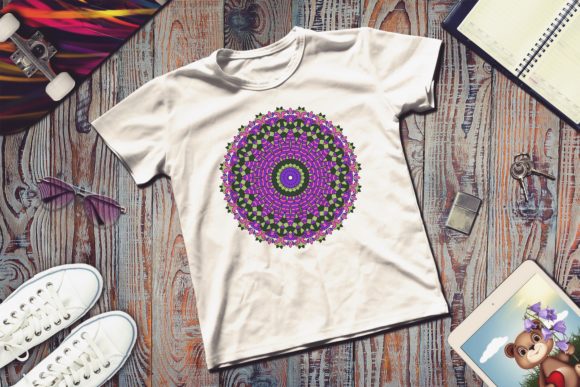 Download Colorful Mandala with Floral Shapes - Mandala Collection