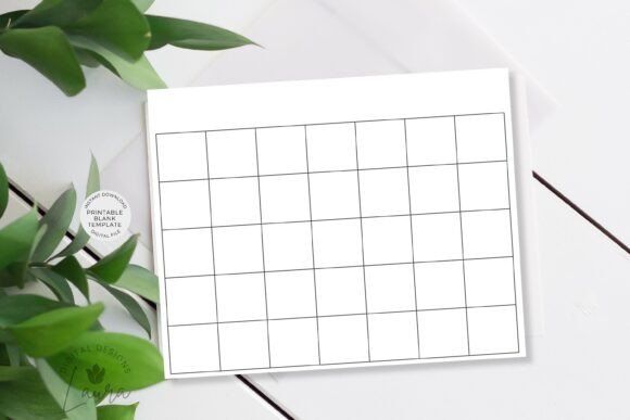 Download Printable Blank Calendar Page DIY Ready - Blank Collection