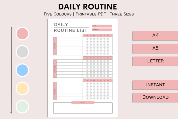 Download Daily Routine Printable Tracker Insert - Daily routine Collection